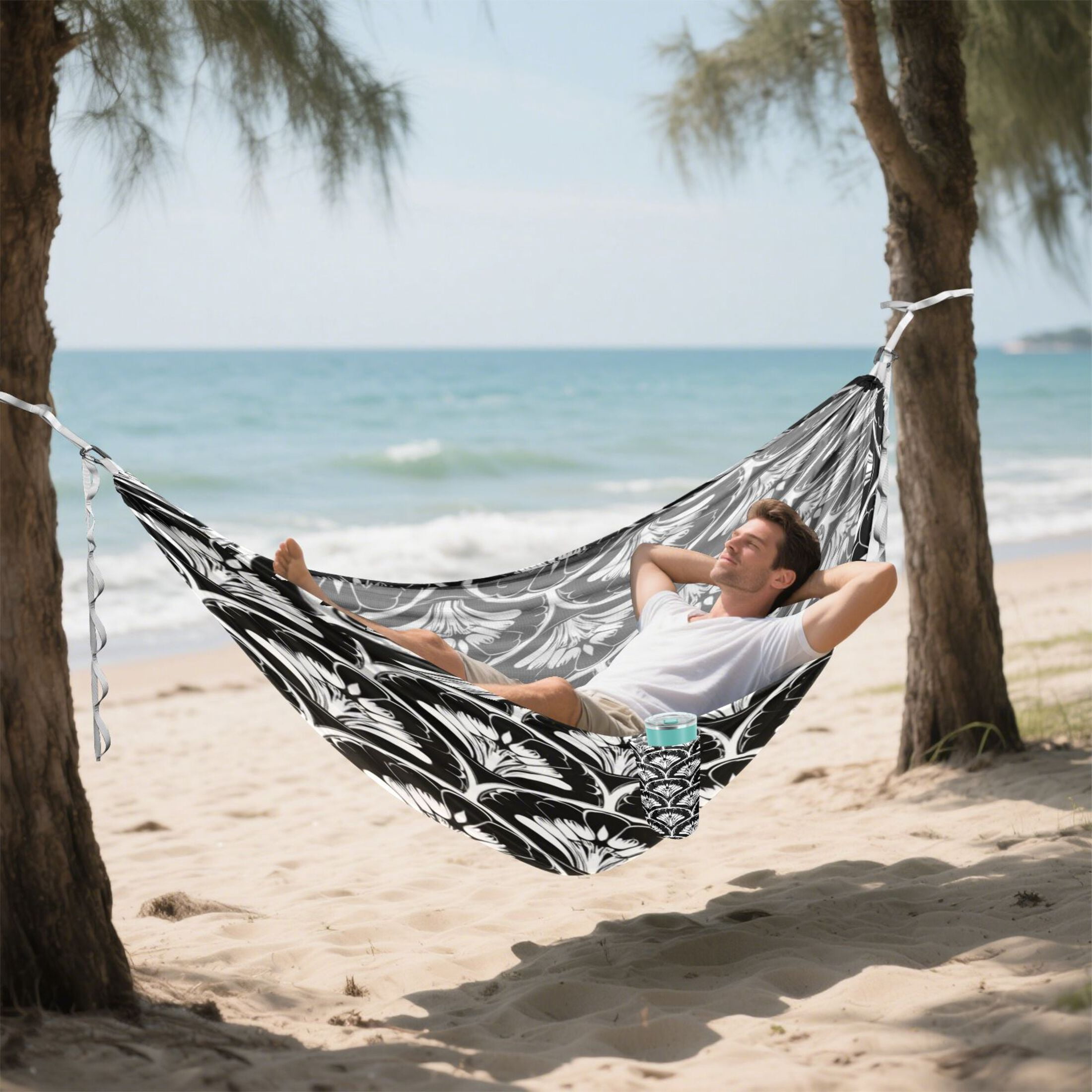 Hanging Hammock Portable Travel Camping For Outdooor Beach Camping Hiking Symmetrical Structures