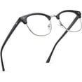 thumbnail image 1 of Gafas bloqueadoras de luz azul montura semimontada lentes transparentes UV para computadora y juegos, 1 of 7