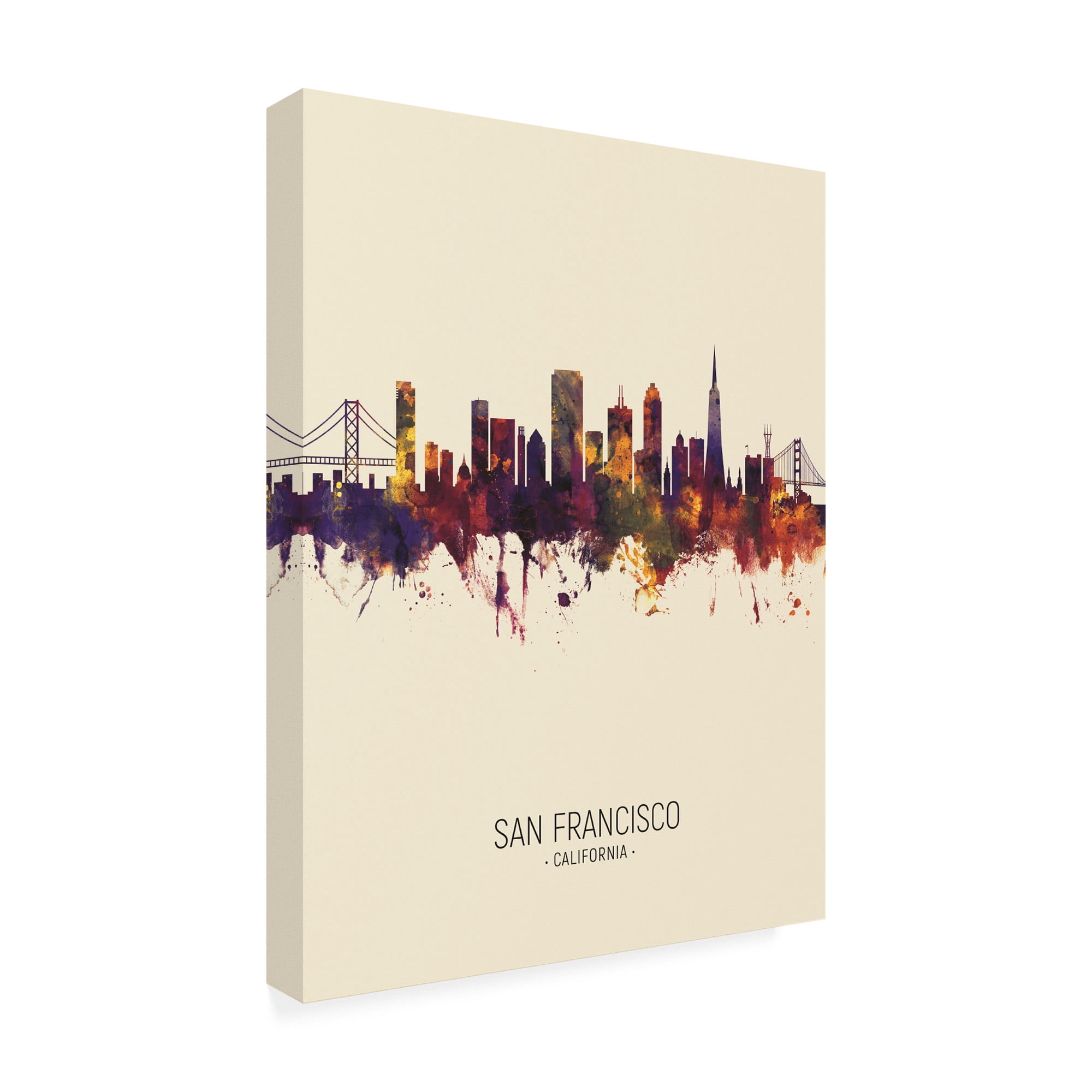 Trademark Fine Art 'San Francisco California Skyline Portrait III' Canvas Art by Michael Tompsett