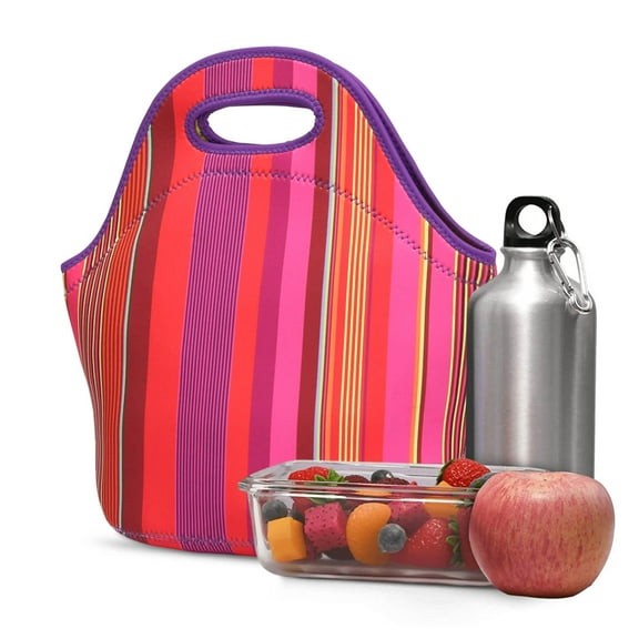 Vikakiooze under $10, Insulated Neoprene Lunch Bag Tote Handbag Lunchbox Food Container Tote Cooler Warm Pouch For School Work Office