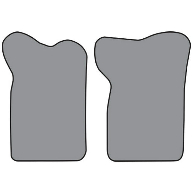 1983-1986 Dodge Ram 50 Floor Mat 2pc (CR389F) 819 Dark Blue Cutpile with Logo #108 Dodge in 1980 Yellow Thread