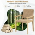 thumbnail image 3 of Vicamelia 2 Pce Patio Dining Chairs Outdoor Rattan Armchairs Woven from Paper Rope for Balcony Backyard, Natural, 3 of 7