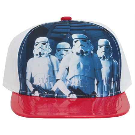 Flat Bill Baseball - Star Wars Stormtroopers Movie Adult Adjustable Snapback Flat Bill Baseball Hat