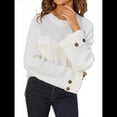 thumbnail image 3 of Blusas de Punto para Mujer 2025, Suéter de Cuello Redondo de Larga Extragrande, Blusas Informales de Negocios, Suéter Básico. M, 3 of 10