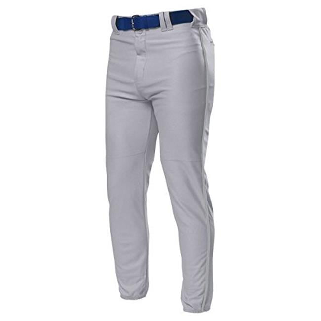 Soffe M414020MED Adult Pull Up Baseball Pant Poly, Grey Medium