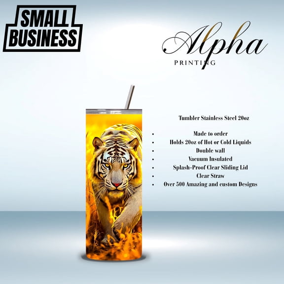 Alpha Printing 20oz Stainless Steel Tumbler – New Orleans Grunge Football Team Look-Alike Design – Insulated Sports Fan Mug