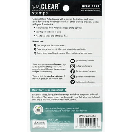 Hero Arts Clear Stamps 4"X6"-Zest Wishes