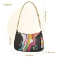 thumbnail image 3 of FORMRS Womens Shoulder Bag with Chain Strap Clutch Purse Cute Tote Handbag, Colorful Black, 3 of 7