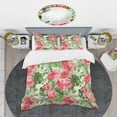 thumbnail image 2 of Designart 'Tropical Leaves and Flowers I' Mid-Century Modern Duvet Cover Set, 2 of 4