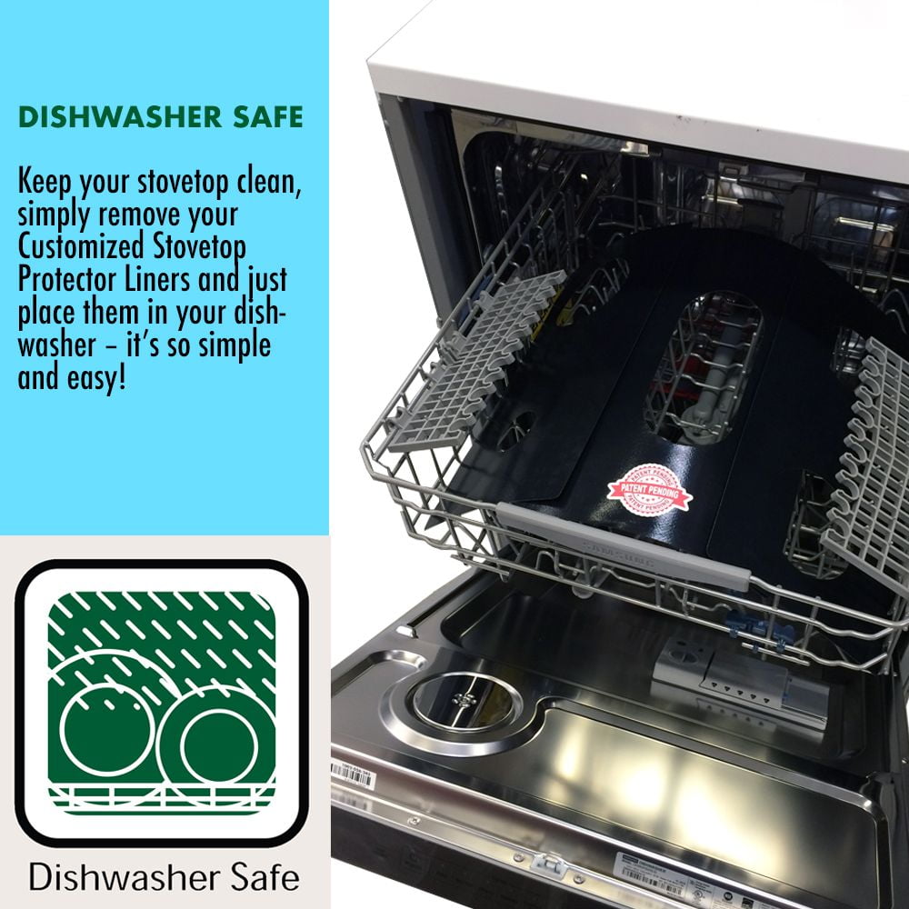 Stove Protector Liners Compatible with Frigidaire Stoves, Gas Ranges - Customized - Easy Cleaning Liners for Frigidaire Compatible Model FFGF3056TDA