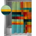thumbnail image 3 of Small Stall Shower Curtain 36x72 Inch Narrow Half Size Striped Oil Painting Bath Curtains Bathroom Decor Modern Vintage Abstract Waterproof Fabric Shower Curtain Set with Hooks 36 Inch, 3 of 6
