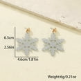 thumbnail image 7 of Christmas Snowflake Earrings Acrylic Snowflake Dangle Earrings for Women Christmas Winter Stud Jewelry Festival Party Gifts, 7 of 7
