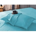 thumbnail image 2 of the Season Essentials Wrinkle Free Sheet Sets with Deep Pockets & Stain Resistant, 4 pc, 1800 Thread Count Bamboo Based, Aqua, Queen, 2 of 11
