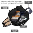 thumbnail image 6 of Spencer Travel Duffel Bag, Sports Tote Gym Bag, Waterproof Shoulder Weekender Overnight Bag with Shoes Compartment for Women and Men, Black, 6 of 11