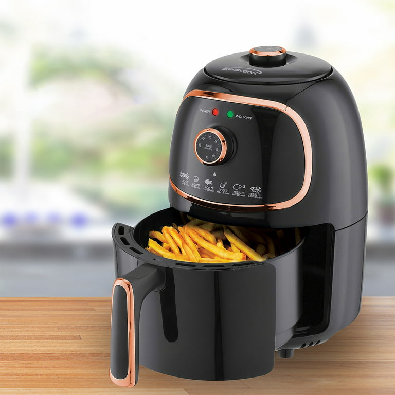 Btwd 2 Quart Small Electric Air Fryer in Blue with Timer and Temperature  Control