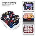 thumbnail image 3 of Baseball Double Layered Insulated Lunch Bag with Two Compartments for Cold and Hot Food Storage - Large Capacity Refrigerated Meal Bag for Hand Carry - 7.1x11.4x16.1 inches, 3 of 6