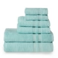 thumbnail image 2 of Mainstays Performance Cotton 6-Piece Bath Towel Set, Super Soft Quick Dry Fade Resistant, Solid Mint, 2 of 8