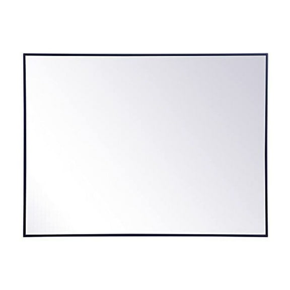 Metal frame rectangle mirror 36 inch x 48 inch in Blue
