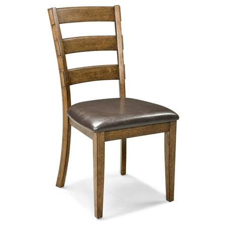 Omnia Furniture Leather Santa - Intercon Santa Clara Ladder-back Bonded Leather Seat Dining Chairs (Set of 2)