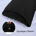 thumbnail image 4 of Unique Bargains 2 Pack 1800 Series Microfiber Pillowcases, Standard, Black, 4 of 8