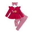 thumbnail image 1 of Disfraz navideño para niña pequeña Doresbebe, conjunto rojo de 3 piezas, 1 of 6
