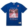 thumbnail image 2 of Men's Mitchell & Ness Hank Aaron Royal Atlanta Braves Cooperstown Collection Heavyweight Premium Player Vintage Logo, 2 of 4
