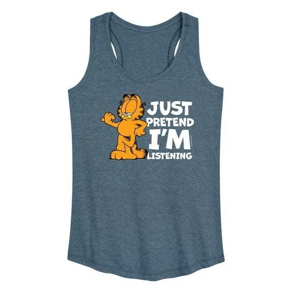 Garfield - Pretend Im Listening - Women's Racerback Tank Top