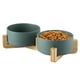 thumbnail image 1 of Cuenco de cerámica para perros y gatos con soporte para alimentador de comida y agua, juego de cuencos para mascotas, moderno, bonito y pesado, 1 of 5