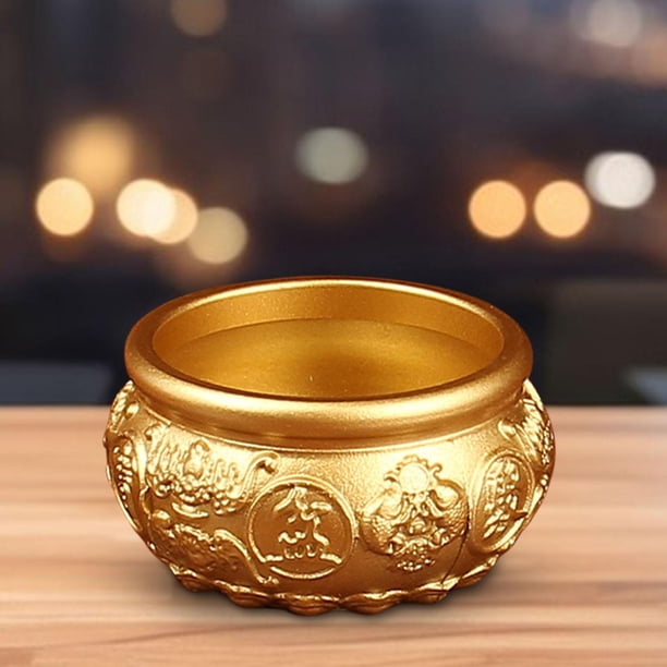 Cuenco Del Tesoro, Decoración Feng Shui, Cuenco de , Adorno de Escritorio Retro de Latón, Lavabo Del Tesoro para Escritorio, Oficina, Regalo S