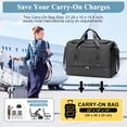 thumbnail image 4 of SYCNB Large Travel Duffel Bag, Weekender Overnight Bag for Women, Gym Tote Bag with Shoe Compartment, Carry-On Weekend Bag for Women with Wet Pocket for Travel Business, Black, 4 of 7