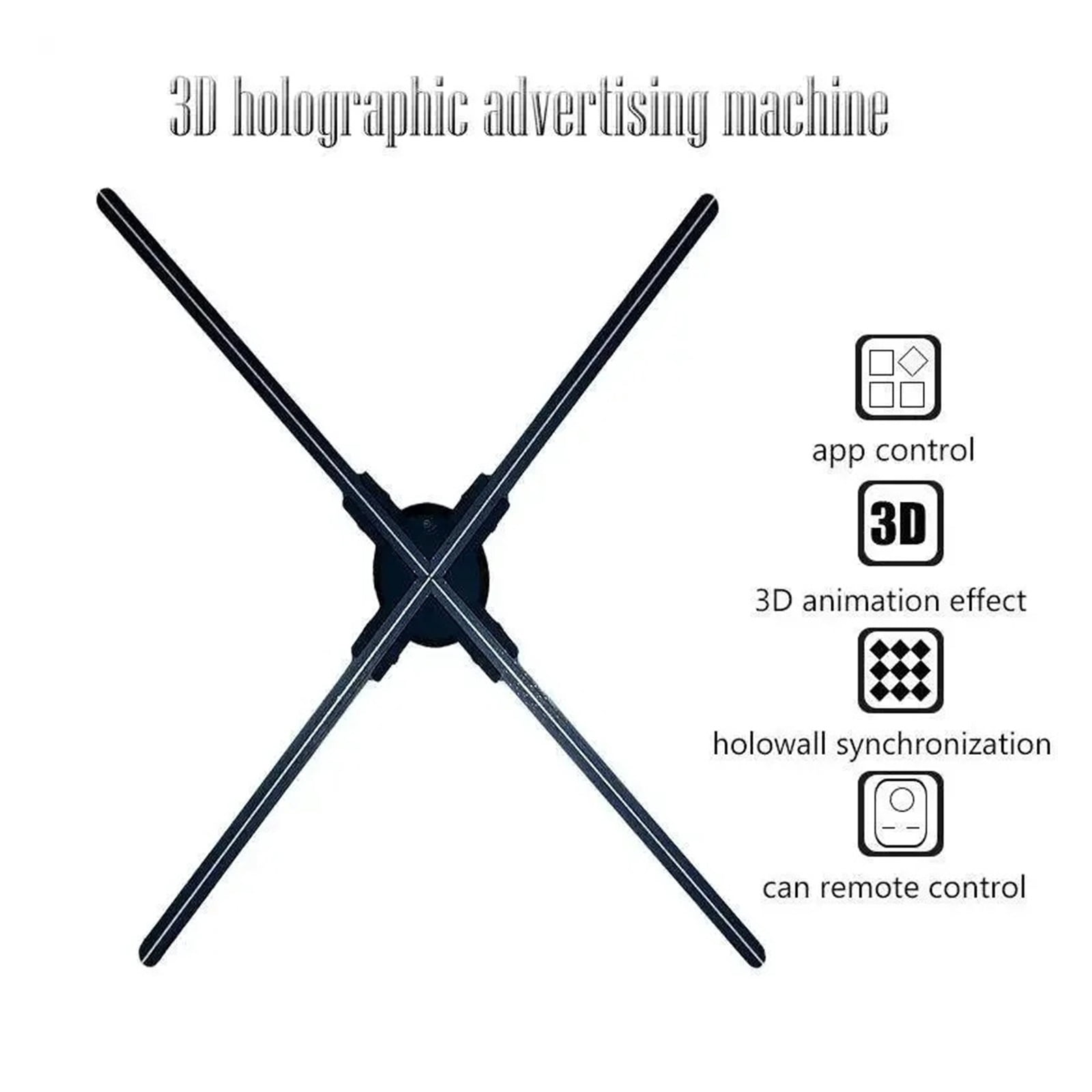 80 Cm High Resolution 4 Blade 3d Wifi Hologram Led Fan Holographic Display Advertising