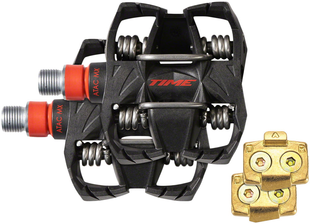 Time ATAC MX 8 Pedals Dual Sided Clipless Carbon 9/16" Black/Red 