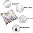 thumbnail image 4 of BANET Waterproof Spring Floral Pillow Covers Pink Tulip Flower Lavender Butterfly Throw Pillow Covers Outdoor Spring Summer Farmhouse Decorations Cushion Case Double Sided 24x24in, 4 of 5