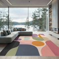 thumbnail image 2 of ODIKA 8'x10' Washable Area Rug Non-Shedding, Easy Care, Pastel Geometric Abstract Design Modern Art with Bold Shapes for King Size Bedroom Under Bed, Master Suite, 2 of 7