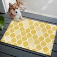 thumbnail image 3 of Yellow Geometric Entryway Rug 2'x3'&nbsp; Non Slip Front Door Mats, Morocco Modern Abstract Plaid Art Entrance Rugs Indoor Outdoor Carpet, Washable Floor Mats Small Area Rug for Bedroom Kitchen, 3 of 8