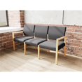thumbnail image 3 of Pemberly Row Waiting Reception 3 Seat Tandem Seating No Center Arms in Black, 3 of 5