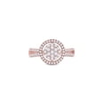 thumbnail image 2 of FB Jewels 10kt Rose Gold Womens Round Diamond Circle Cluster Ring 1/2 Cttw Size 6.5, 2 of 4