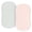 Gray & Pink, variant on Tillyou 2 Pack Baby Bassinet Sheets Set Cozy Fitted Mattress Sheet for Baby Boy Girls 33"x 16", Green & Pink