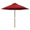 thumbnail image 3 of Yellow Balau Hardwood 6-rib Push-up Pully System Umbrellla, 3 of 6