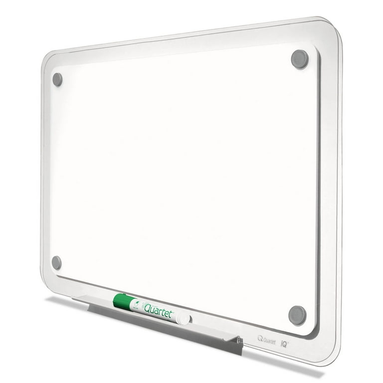 iQ Total Erase Translucent-Edge Board, 36 x 23, White Surface, Clear Plastic Frame iQ Total Erase Translucent-Edge Board, 36 x 23, White Surface, Clear Plastic Frame