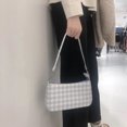 thumbnail image 4 of Women Underarm Bag,Retro Checkered Armpit Bag Retro Checkered Armpit Bag Small Canvas Handbag Innovative Solution, 4 of 5