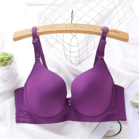 Txenfivo Women s Full Coverage Smoothing Supportive Bras Underwire Plunge Padded Comfortable Smoothing T-Shirt Bra with Adjustable Spaghetti Strap  34B-44C