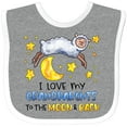 thumbnail image 3 of Inktastic I Love My Grandparents to the Moon and Back Cute Sheep Boys or Girls Baby Bib, 3 of 4