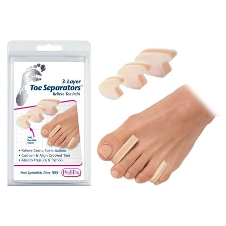 Pedifix 3-Layer Toe Separators - 6 Pack, Large