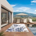 thumbnail image 3 of Purple Blue Flowers Outdoor Rug for Patio/Deck/Porch, Non-Slip Large Area Rug 5 x 8 Ft, Watercolor Botanical Floral Butterfly Indoor Outdoor Rugs Washable Area Rugs, Camping Rug Carpet Runner, 3 of 8