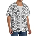 thumbnail image 2 of Uemuo Snake Pattern Cotton Linen Short Sleeve Shirts,Casual Lightweight Button Down Shirts,Vacation Beach Summer Tops-Medium, 2 of 7