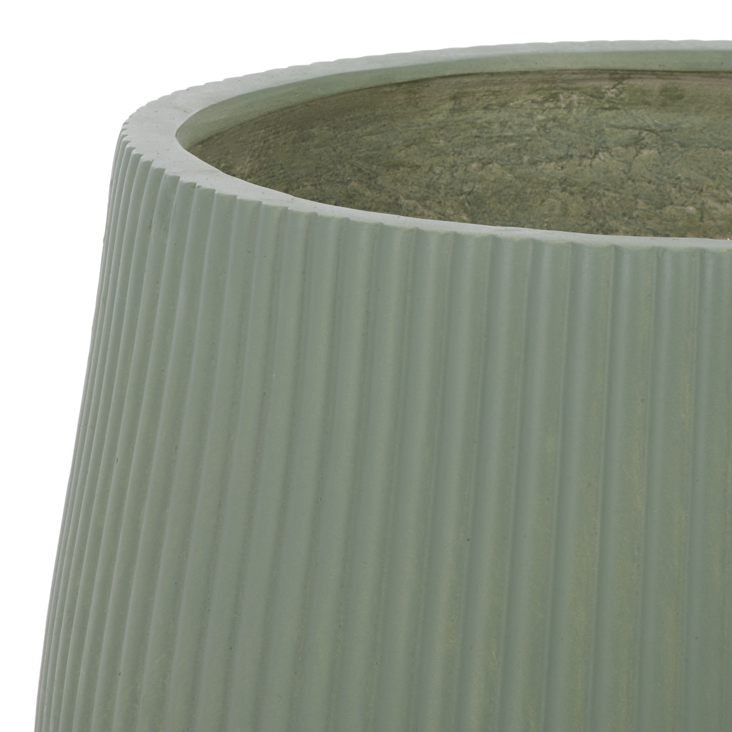 Safavieh Sara Round Green Fiber Clay Plant Pots - Set of 3