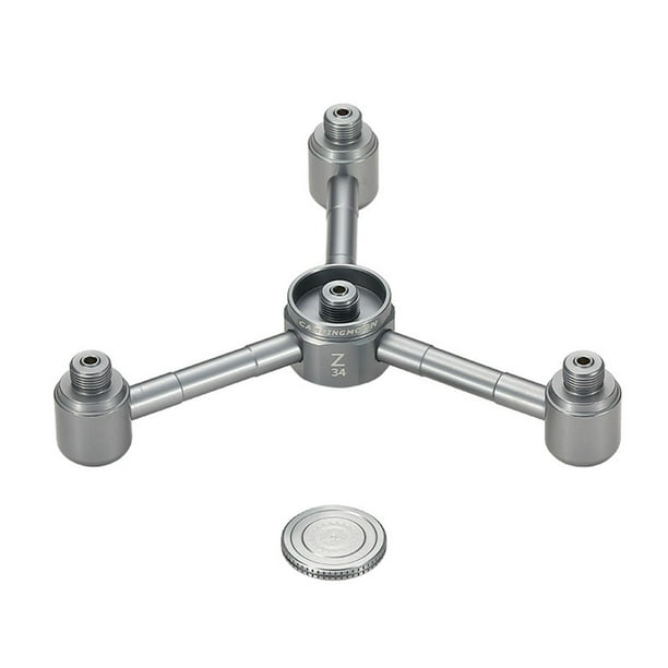 Adaptador de tanque de gas para exteriores de 1 a 4, adaptador de conversión de instalación de gas a prueba de fugas, soporte 1 gris