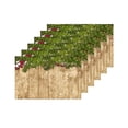 thumbnail image 4 of MKHERT Christmas Decoration Fir Twig with Red Berries On Wood Placemats Table Mats for Dining Room Kitchen Table Decoration 12x18 inch,Set of 6, 4 of 4
