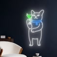 thumbnail image 2 of Handmadetneonsign Cat Drinking Martini Neon Sign, Cat Martini Wall Art Decor, Bar Club Wall Decor, 2 of 5